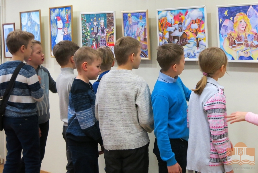 Четвероклассники петрозаводской школы №3 в Национальной библиотеке