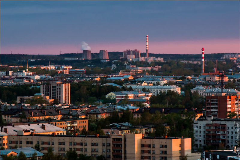 Центр и Петрозаводская ТЭЦ вдали