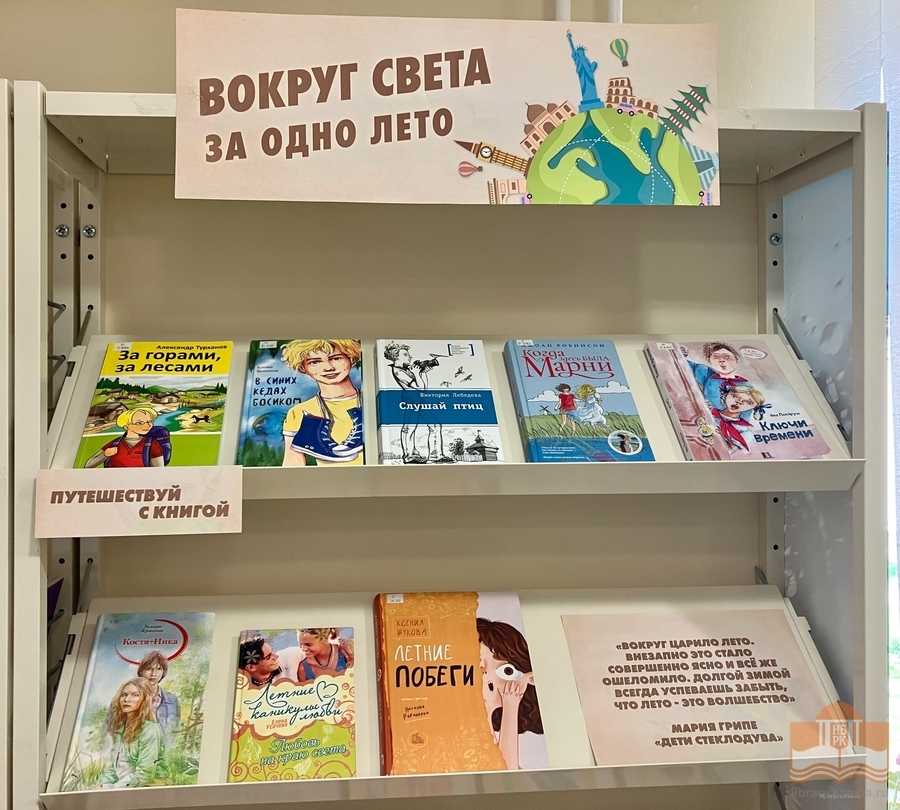 Книжная выставка «Вокруг света за одно лето»