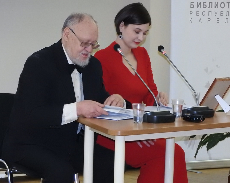 Автор пьесы Борис Гущин и актриса театра Ad Liberum Елена Сапегина